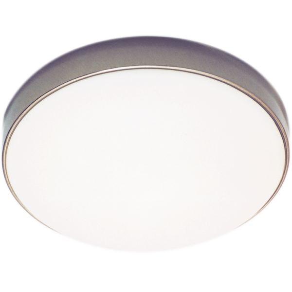 Bright Star Lighting CF3014SM SATIN Small Satin Chrome Base with White Glass