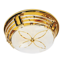 Bright Star Lighting CF3017LG BRASS Large Metal Base with Clear Perspex Rings and Frosted Glass
