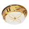 Bright Star Lighting CF3017LG BRASS Large Metal Base with Clear Perspex Rings and Frosted Glass