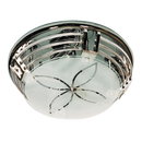 Bright Star Lighting CF3017LG SATIN Large Metal Base with Clear Perspex Rings and Frosted Glass