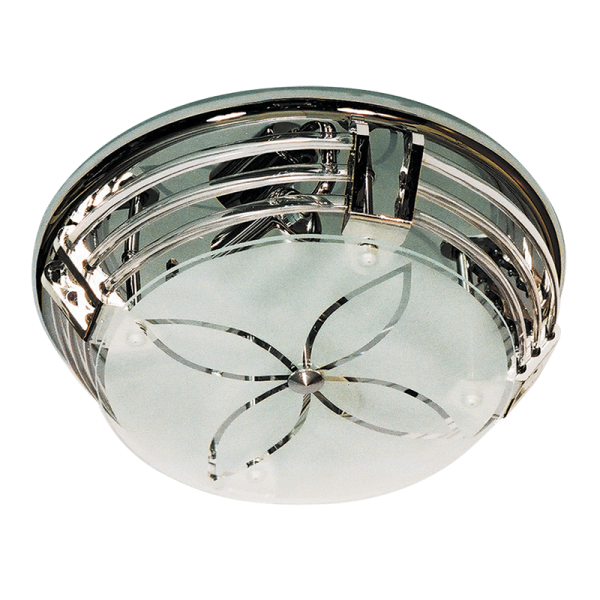 Bright Star Lighting CF3017LG SATIN Large Metal Base with Clear Perspex Rings and Frosted Glass