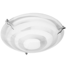 Bright Star Lighting CF3031LG SATIN CHROM Large White / Opaque Glass with Satin Chrome Skew Clips