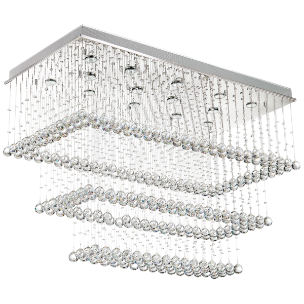 Bright Star Lighting CF311 CRYSTAL Stainless Steel and Crystal Ceiling Fitting