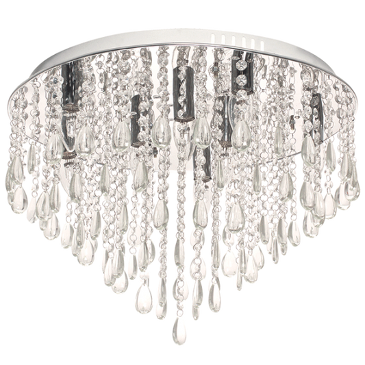 Bright Star CF315/8+LED P/CHR LED GLS+ACRYLIC CRYSTAL 8X40W SES 49X01 BLUE