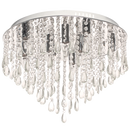 Bright Star Lighting CF315/8+LED Polished Chrome LED Ceiling Fitting with Glass and Acrylic Crystals