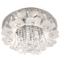 Bright Star Lighting CF318 CHR Polished Chrome LED Ceiling Fitting with Frosted Patterned Glass and Acrylic Crystals