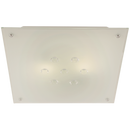 Bright Star Lighting CF322 L WH Large White Metal Base with Frosted Glass and Crystals