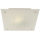 Bright Star Lighting CF322 S WH Small White Metal Base with Frosted Glass and Crystals
