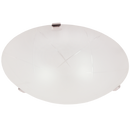 Bright Star Lighting CF325 L CHR Large Metal Base with Patterned Frosted Glass and Chrome Clips