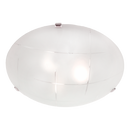 Bright Star Lighting CF326 L CHR Large Metal Base with Patterned Frosted Glass and Chrome Clips