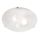 Bright Star Lighting CF326 S CHR Small Metal Base with Patterned Frosted Glass and Chrome Clips