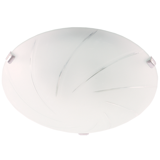 Bright Star CF327 SMALL PATTERN FROSTED GLS CHR CLIP 2X60W ES 300MM