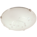 Bright Star Lighting CF328 L CHR Large Metal Base with Patterned Frosted Glass and Chrome Clips