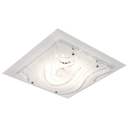 Bright Star Lighting CF334 SMALL LED Polished Chrome Fitting with White Patterned Glass and Crystals