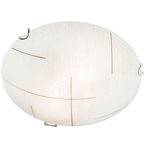 Bright Star Lighting CF3401S CHR Small Frosted Patterned Glass Fitting with Polished Chrome Clips