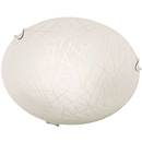 Bright Star Lighting CF3403L CHR Large Frosted Patterned Glass Fitting with Polished Chrome Clips