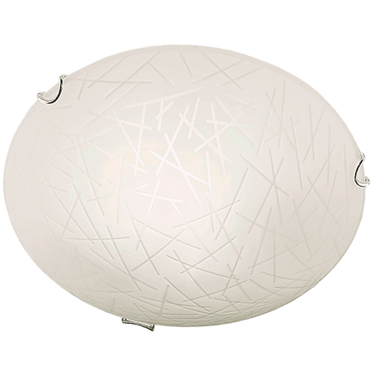 Bright Star CF3403L CHR FROSTED PATTERN GLS+CLIP 2X60W ES 3000MM