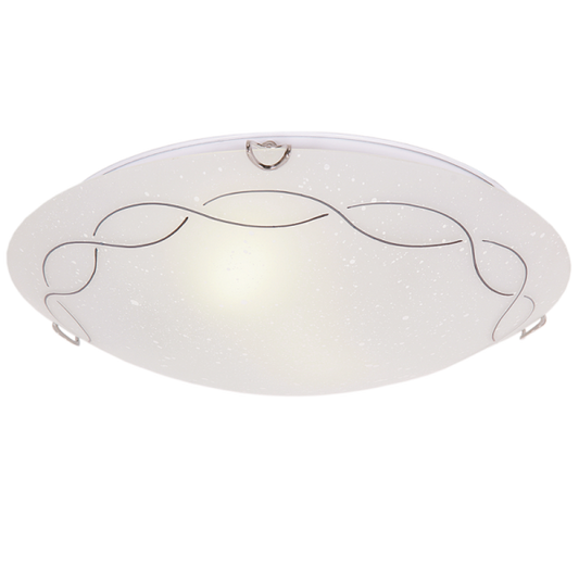 Bright Star CF3505 SM CHROME FROSTED PATTERN RIM SPECKLED GLS 1X60W ES 300MM
