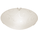 Bright Star Lighting CF3507 LARGE Patterned Glass Fitting with Polished Chrome Clips