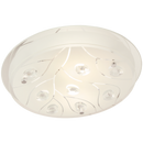 Bright Star Lighting CF361 LARGE Polished Chrome Fitting with Frosted Glass and Crystals
