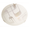 Bright Star Lighting CF414 SM WH Small Patterned Frosted Glass Fitting with Chrome Clips
