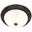 Bright Star Lighting CF430/2 DK/GOLD Resin Base Fitting with Alabaster Glass