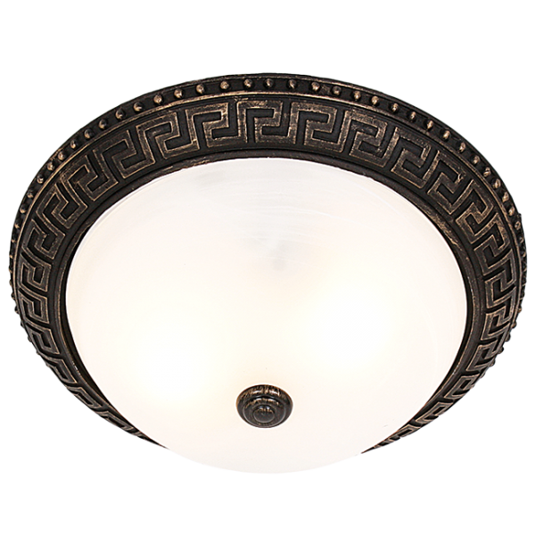 Bright Star Lighting CF430/2 DK/GOLD Resin Base Fitting with Alabaster Glass