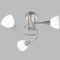 Bright Star Lighting CF469/3 WHITE Satin Chrome Fitting with White Glass