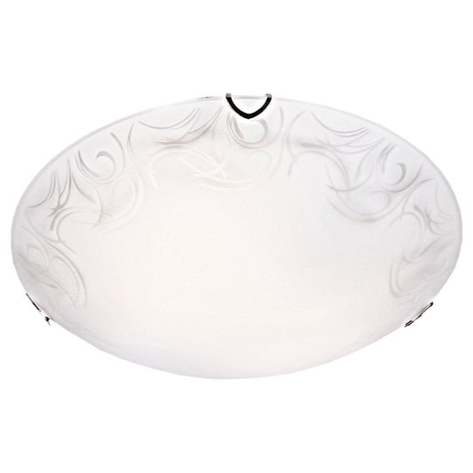 Bright Star CF493 LARGE METAL BASE PATTERN GLS CHR CLIP 2X60W ES 300MM