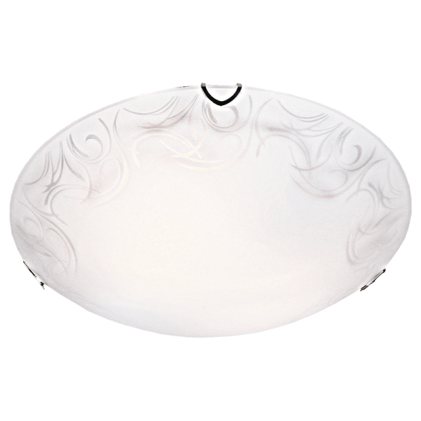 Bright Star Lighting CF493 SMALL Metal Base Fitting with Patterned Glass and Polished Chrome Clips