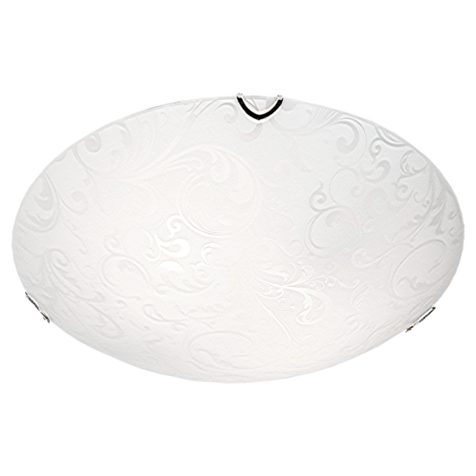 Bright Star CF494 SMALL METAL BASE PATTERN GLS CHR CLIP 1 X60W ES 250MM