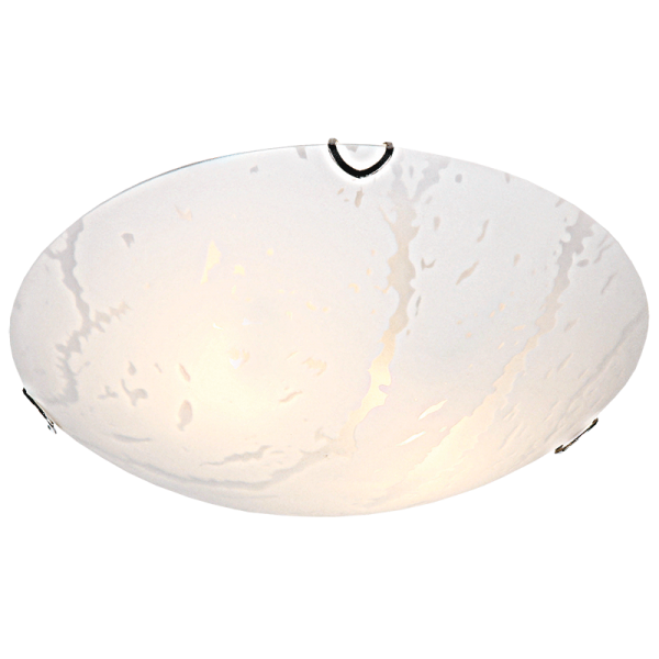 Bright Star Lighting CF495 SMALL Metal Base Fitting with Patterned Glass and Polished Chrome Clips
