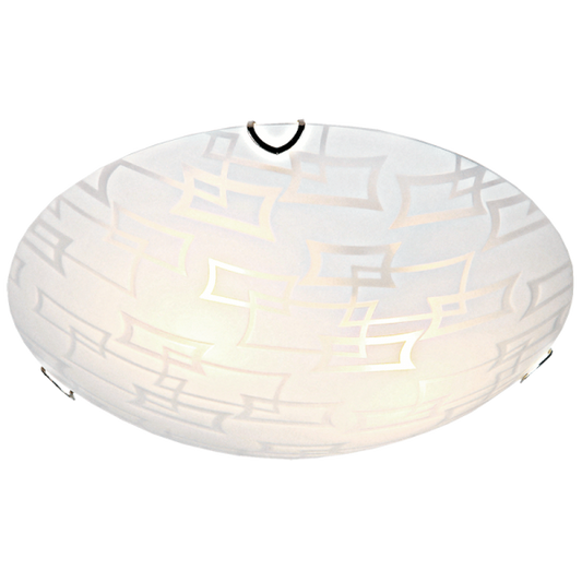 Bright Star CF496 SMALL METAL BASE PATTERN GLS CHR CLIP 1 X60W ES 250MM