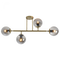 Bright Star Lighting CF560/4 GD/SM Satin Gold Metal Ceiling Fitting with Smoke Colour Glass