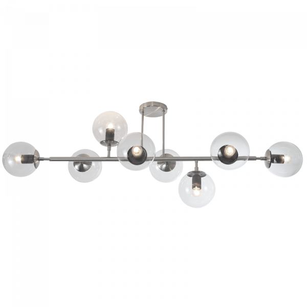 Bright Star Lighting CF563/8 SATIN Satin Chrome Ceiling Fitting with Clear Glass