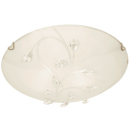 Bright Star Lighting CF631 SMALL Frosted Patterned Glass Fitting with Clear Acrylic Crystals