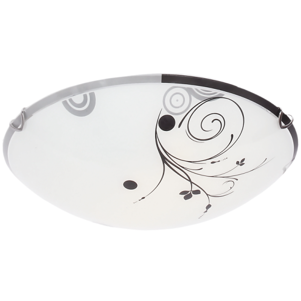Bright Star Lighting CF637 SMALL Frosted Patterned Glass Fitting with Chrome Clips