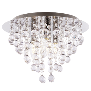 Bright Star Lighting CF642/3 CHROME Polished Chrome Fitting with Clear Acrylic Crystals