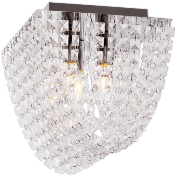 Bright Star Lighting CF643/3 CHROME Polished Chrome Fitting with Clear Acrylic Crystals