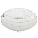 Bright Star Lighting CF725 LARGE LED Ceiling Fitting with Metal Base Patterned Frosted Glass and Chrome Clips