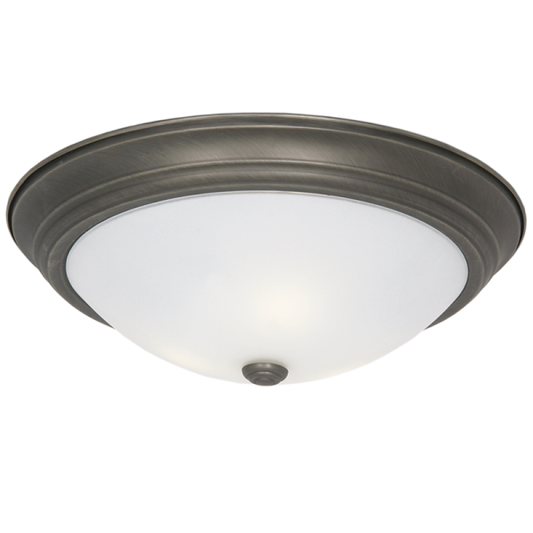 Bright Star CF8206 SMALL ANTIQUE METAL BASE & FROSTED GLS 2X 60W ES 320MM