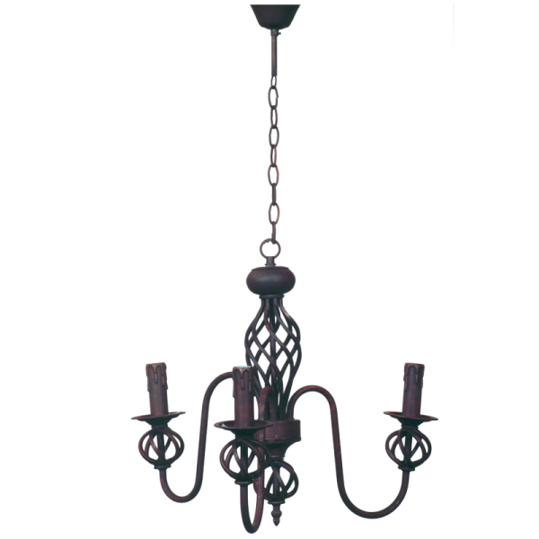 Bright Star Lighting CH065/3 RUST Wrought Iron Chandelier