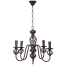 Bright Star Lighting CH065/5 RUST Wrought Iron Chandelier