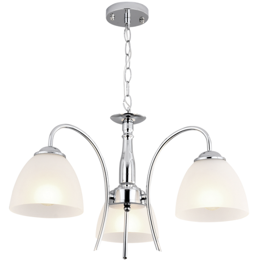 Bright Star CH079/3 CHROME POLISHED CHR FROSTED GLASS 3X60W ES