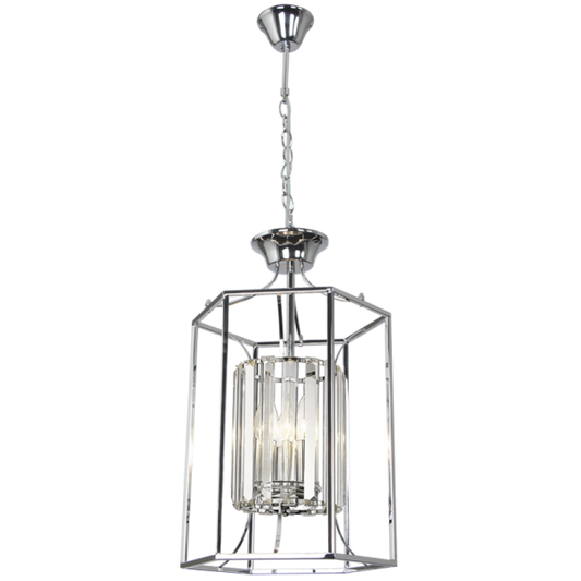 Bright Star CH088/3 CHROME POLISHED CHR CHANDELIER WITH CRYSTALS 3X60W SES