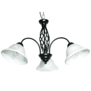 Bright Star Lighting CH1032/3 BLACK Metal Chandelier with Alabaster Glass