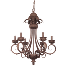 Bright Star Lighting CH1334/6 ANT/BR Metal and Resin Chandelier