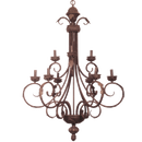 Bright Star Lighting CH1334/9 ANT/BR 2 Tier Metal and Resin Chandelier
