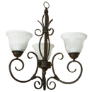 Bright Star Lighting CH1470/3 OLD GD Metal Chandelier with Alabaster Glass