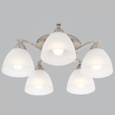 Bright Star Lighting CH168/5 SATIN Satin Chrome Chandelier with Frosted Glass